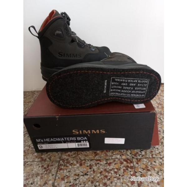 Chaussure SIMMS HEADWATERS Boa Vibram T42 marron