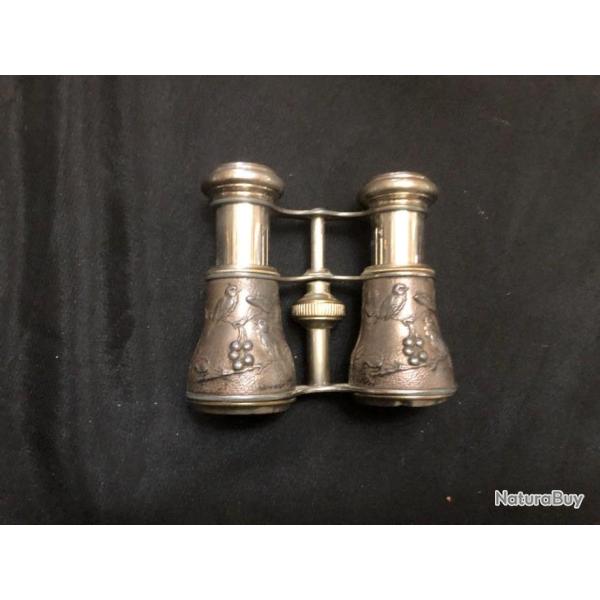 jumelle de theatre a decor d'oiseaux travail de poilus