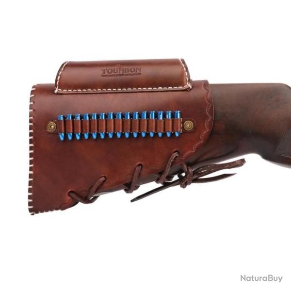 Tourbon Repose-Joue En Cuir pour  .22 LR/.22 WMR/17HMR .22 Magnum- LIVRAISON GRATUITE !!