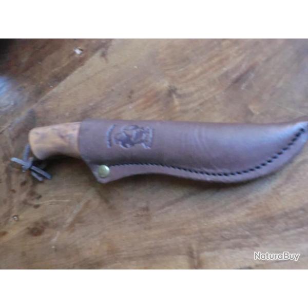 couteau poignard  etui cuir  mad in finland
