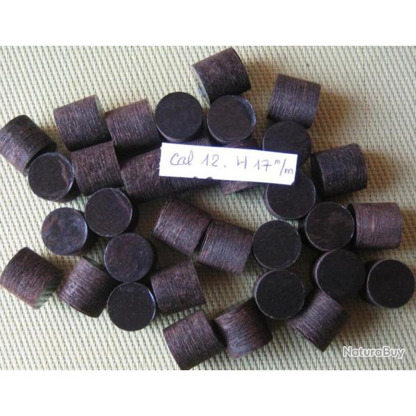 28  Bourres  fibre  calibre  12  hauteur  17 mm