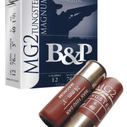 Boite de 5 cartouches Tungsten B&P MG2 Tungsten 40 magnum cal.12/76mm N&deg;6 40G