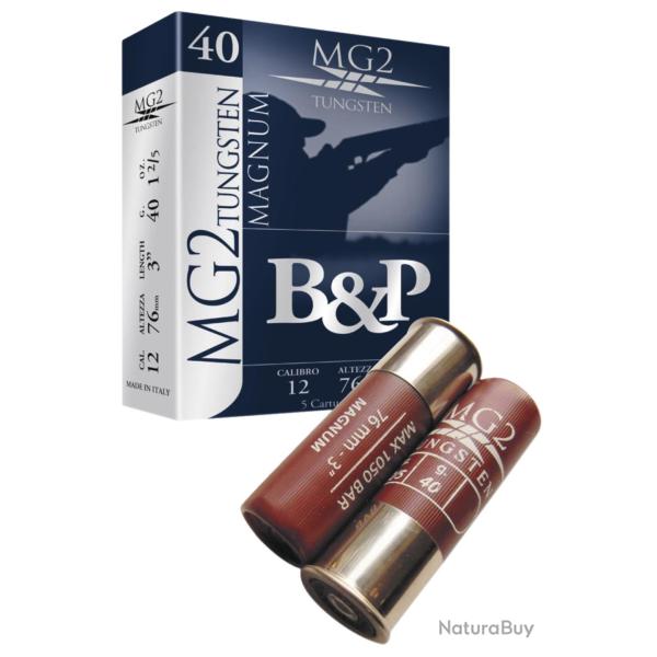 Boite de 5 cartouches Tungsten B&P MG2 Tungsten 40 magnum cal.12/76mm N�6 40G