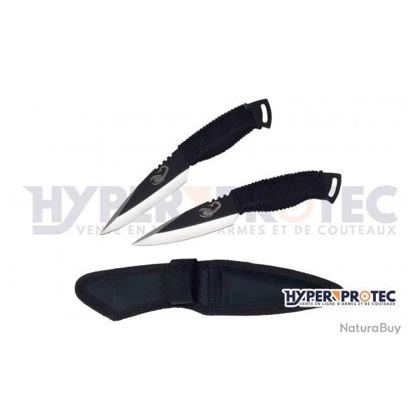 3 couteaux � lancer noirs - Linder