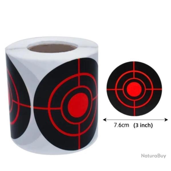 DISPO DE SUITE Rouleau 200 cibles r�actives autocollante DISPO DE SUITE - Cible jaune ou rouge B