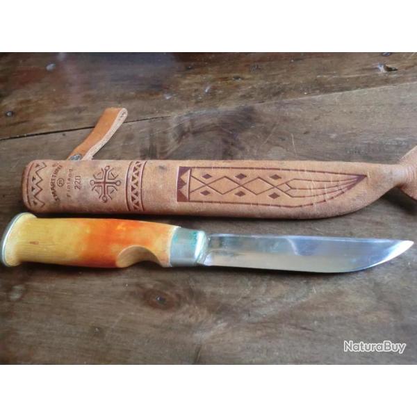 couteau fixe j marttuni finland  220  etui cuir