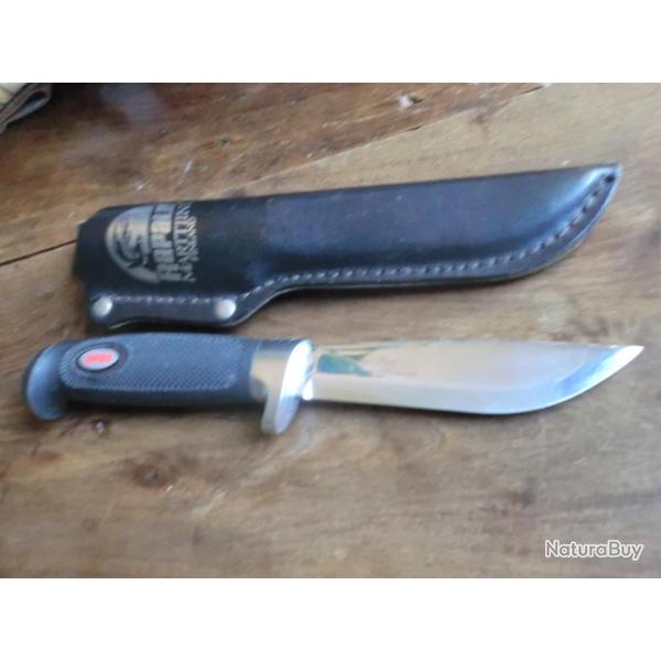 couteau fixe rapala  j marttuni finland    etui cuir