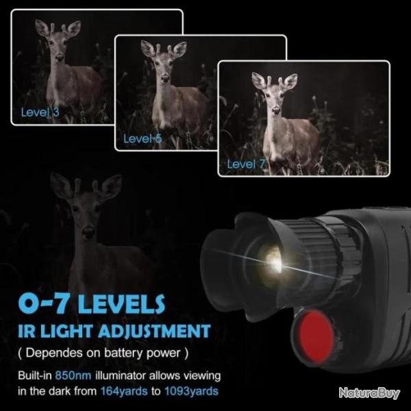Monoculaire de vision nocturne jour et nuit offre monoculaire jumelles � vision nocturne zoom x5. F