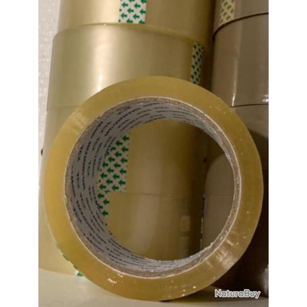 Lot 9 rouleaux scotch transparent 55mx48mm