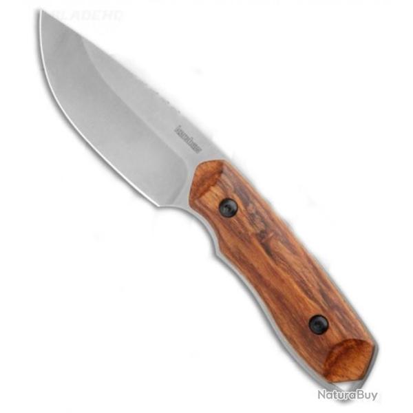 Couteau Kershaw Small Hunting Manche Bois Lame Acier Inox Etui Nylon KS1417