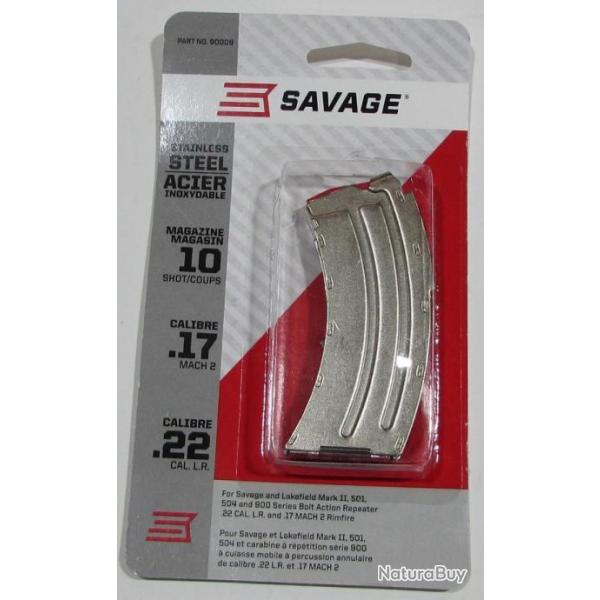 CHARGEUR SAVAGE MKII 22LR / STEVENS CAL.22LR 10 COUPS INOX 90008+