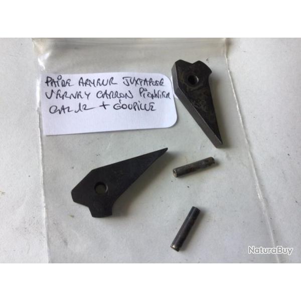 VENDU PAR LE-CUIRASSIER PAIRE ARMEURS  ET GOUPILLES  JUXTAPOS� VERNEY CARRON PIONNIER CAL 12