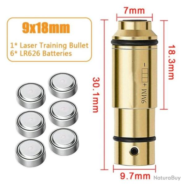 Balle Laser D'entrainement 9x18MM - LIVRAISON GRATUITE !!