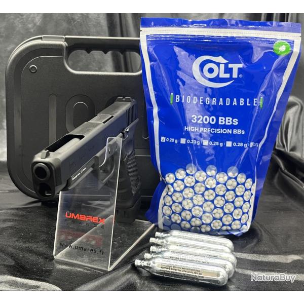 Pack pr�t � tirer PISTOLET "GLOCK 34 GEN4 DELUXE" -Cal. BBS 6MM - CO2