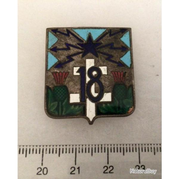 FRANCE TRANSMISSIONS-Insigne 18� R.T.  R�giment de Transmissions Drago Paris