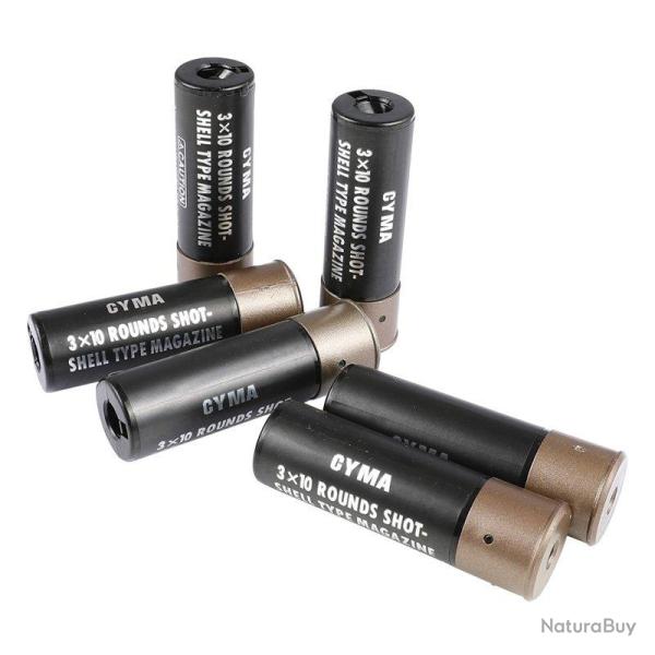 Cartouche Pompe (Pack de 6) 30 Billes - Noire (Cyma)