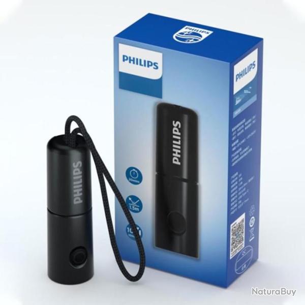 Lampe de Poche Philips 7 Modes D'�clairage LED Rechargeable Mini Portable