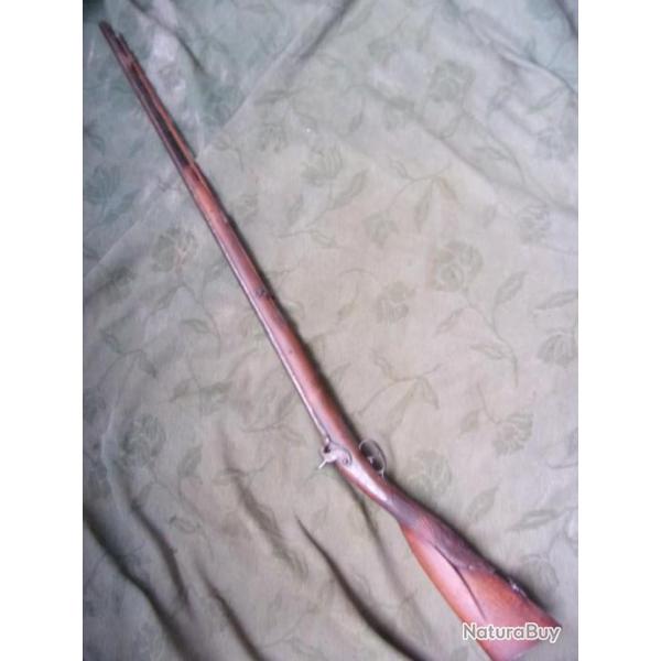 fusil  percussion chasse crosse sculpte