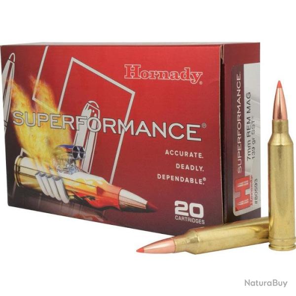 Balles Hornady Superformance Super Shock Tip - Cal. 7 RM Mag