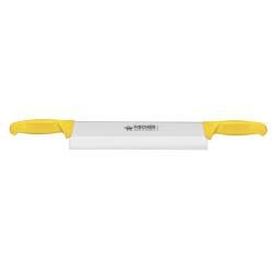COUTEAU &Agrave; FROMAGE 2 MAINS LAME 33 CM JAUNE