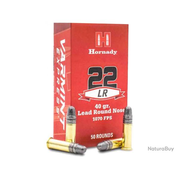 Munitions HORNADY Calibre 22LR LRN Varmint Express 40gr - 2.6g x50