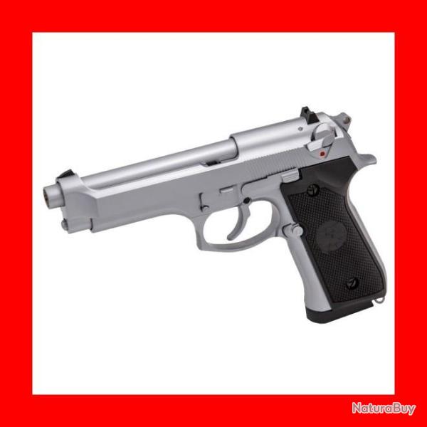 REPLIQUE AIRSOFT PISTOLET GBB 92F SILVER