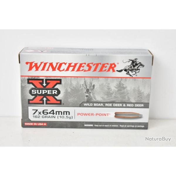 1 Boite de Balles Winchester Power Point calibre 7x64 162gr