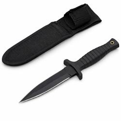 Couteau de botte double tranchant 23cm - &eacute;tui clips