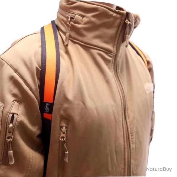 Harnais Bretelle double pour fusil carabine ect ...Sp�cial traque harnais fusil orange. D