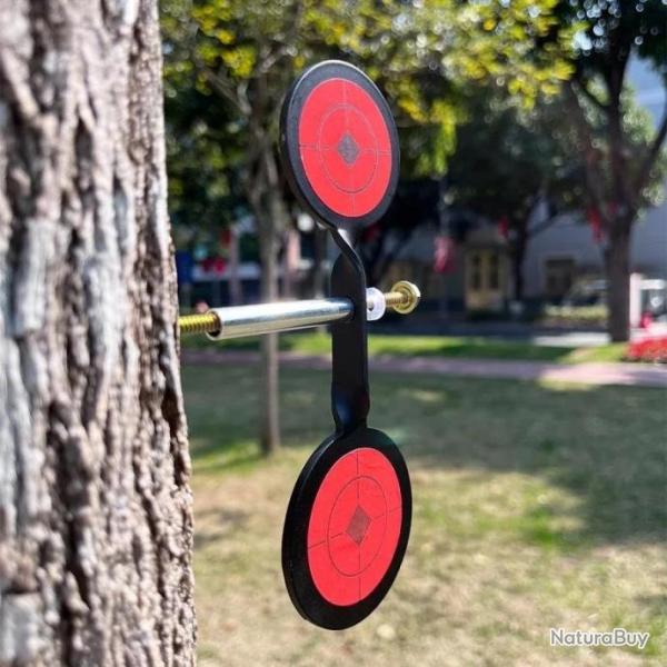 cible de tir rotatif  double tte, rotation  360 degrs, 3mm, pais. D