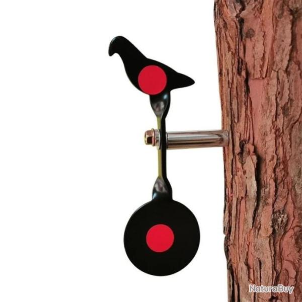 cible de tir rotatif � double t�te, rotation � 360 degr�s, 3mm, motif avec forme au dessus