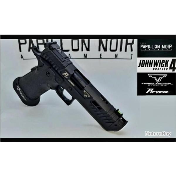 PIT VIPER EMG GAZ et Co2 JOHN WICK4 FULL BLACK EDITION LIMIT�E COMPENSATEUR FIBRE OPTI PHOSPHO PNA