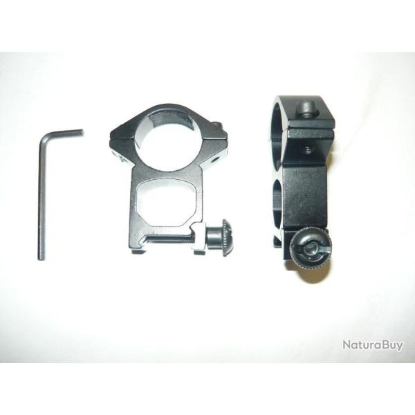 Promo !!!   Colliers ( haut ) pour montage lunette diamtre ( 25,4 mm )