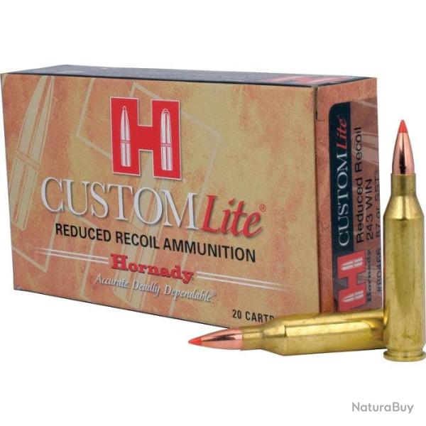 Balles Hornady Custom Lite 243 Win. 87GR SST Lite
