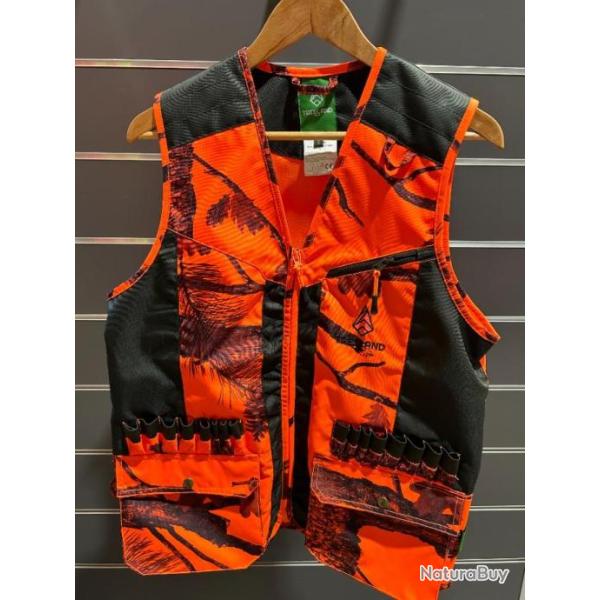 Gilet de traque camouflage orange Treeland