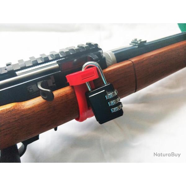 Verrou de s�curit� chargeur pour carabine RUGER 10/22 **CADENAS OFFERT**