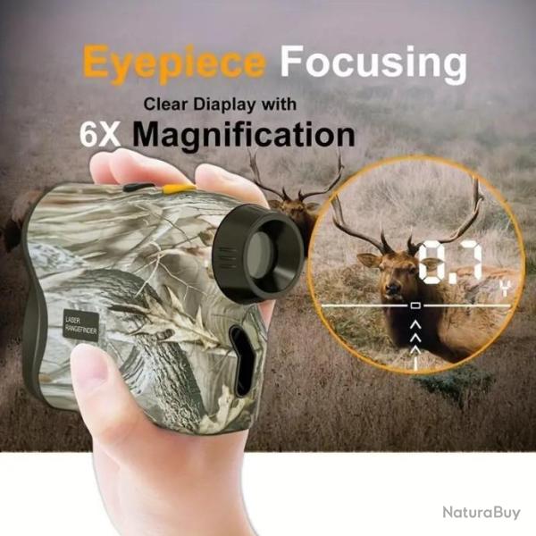 T�l�m�tre de Chasse 6x Monoculaire Num�rique de Gold Mesure de Distance