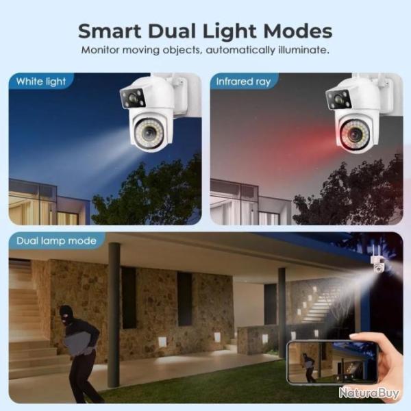 camera wifi interieur sans fil Iptv camera exterieur  espion invisible avec sir�ne 8 mp e