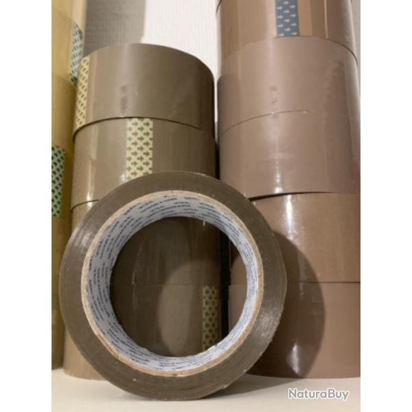 Lot x9 rouleaux scotch brun 66mx50mm A