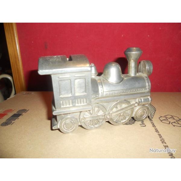 locomotive tirelire mtal argent