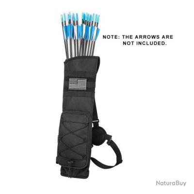 Carquois Souple Alpine Tir à L’arc – 5 Flèches – Noir, Ambidextre