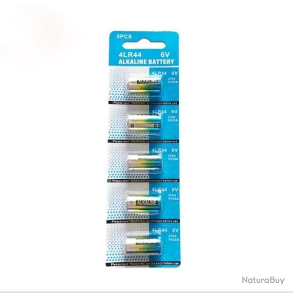 Lot de 5 piles 4LR44 6 volts