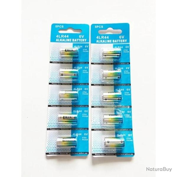 Lot de 10 piles 4LR44 6 volts