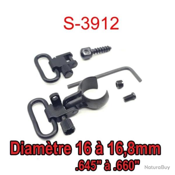 Paire de grenadi�re attache rapide � visser autour d'un tube de 16 � 16,8mm - Mod�le S-3912