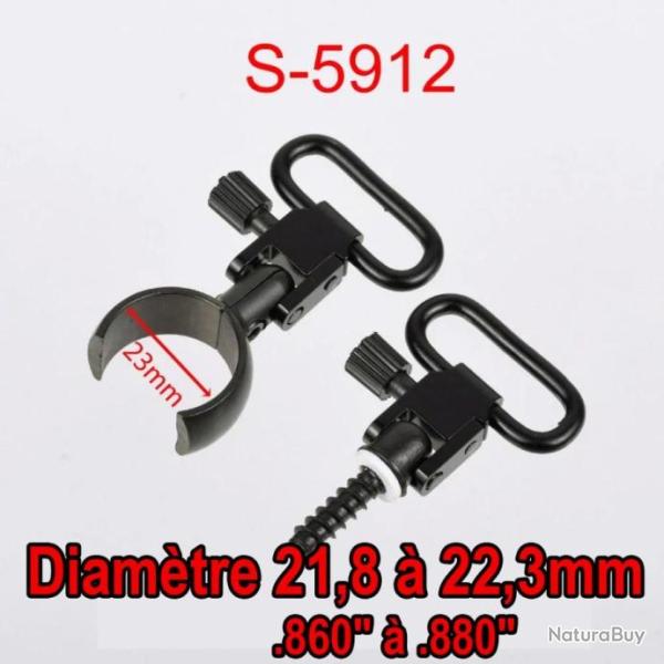 Paire de grenadi�res attache rapide � visser autour d'un tube de 21,8 � 22,3mm - Mod�le S-5912