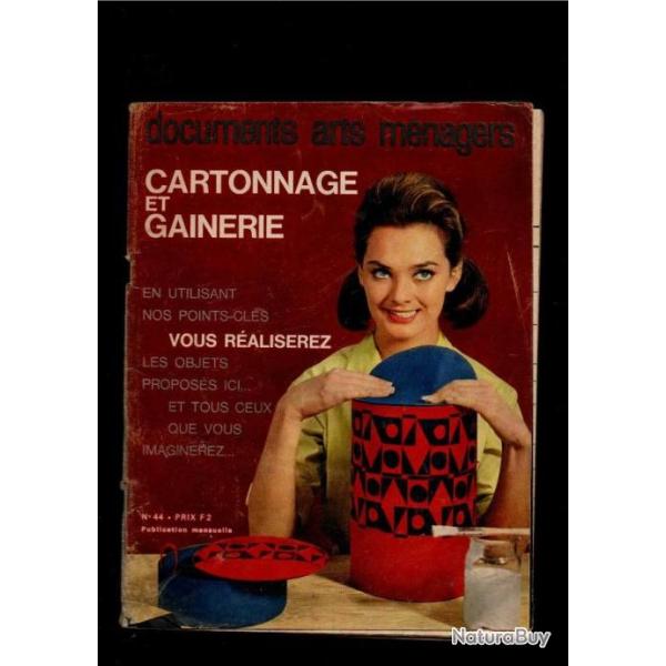 documents arts m�nagers ,  fascicule , cartonnerie et gainerie , travaux manuels