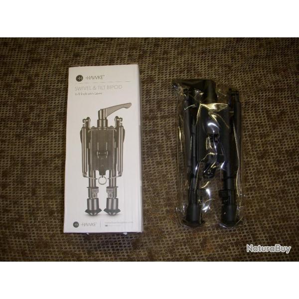 bipied HAWKE 15-23 cm avec t�te pivotante et inclinable