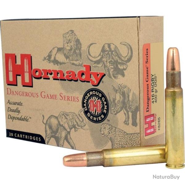 Balles Hornady Dangerous Game 416 Rigby 400GR DGS