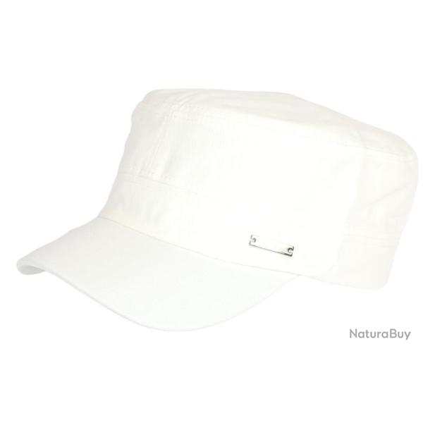 Casquette Militaire Blanche Army en Coton Tendance Clyff Taille unique Blanc