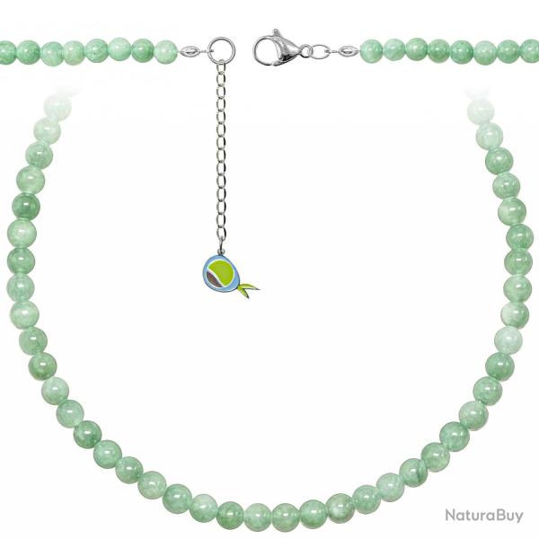 Collier en jade vert - Perles rondes 6 mm - 38 cm